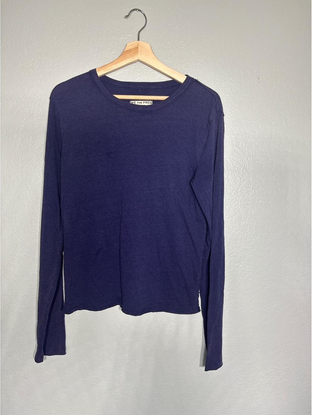 Free people basic blue long sleeve